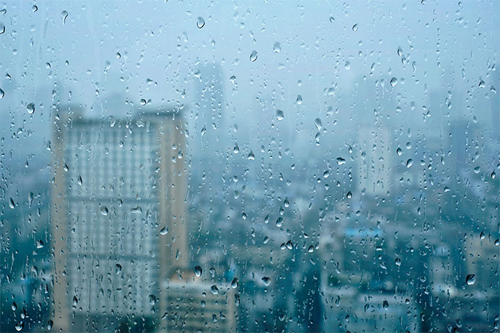 water on the window