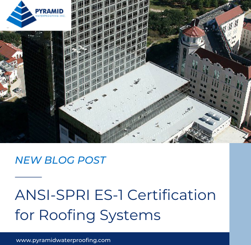 ANSI/SPRI ES-1 Certification for Roofing Systems
